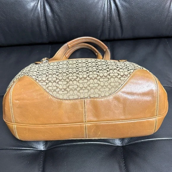 Coach Tan and Camel Brown Leather Handbag - Picture 3 of 15